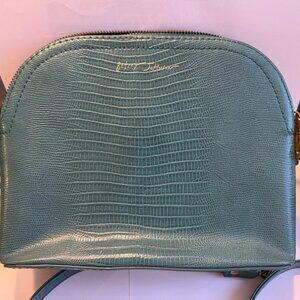 BETSEY JOHNSON Margie Teal Crossbody Bag with Textured Finish EUC Like New